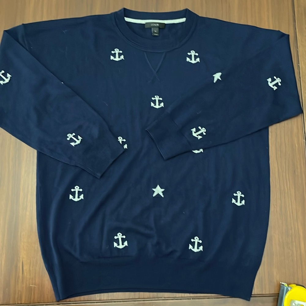 Jcrew anchor merino wool sweater